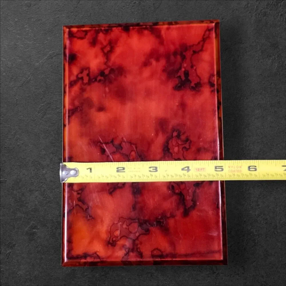 Vintage Otagiri Japan Faux Tortoise Shell Address Book Lacquerware Mid Century